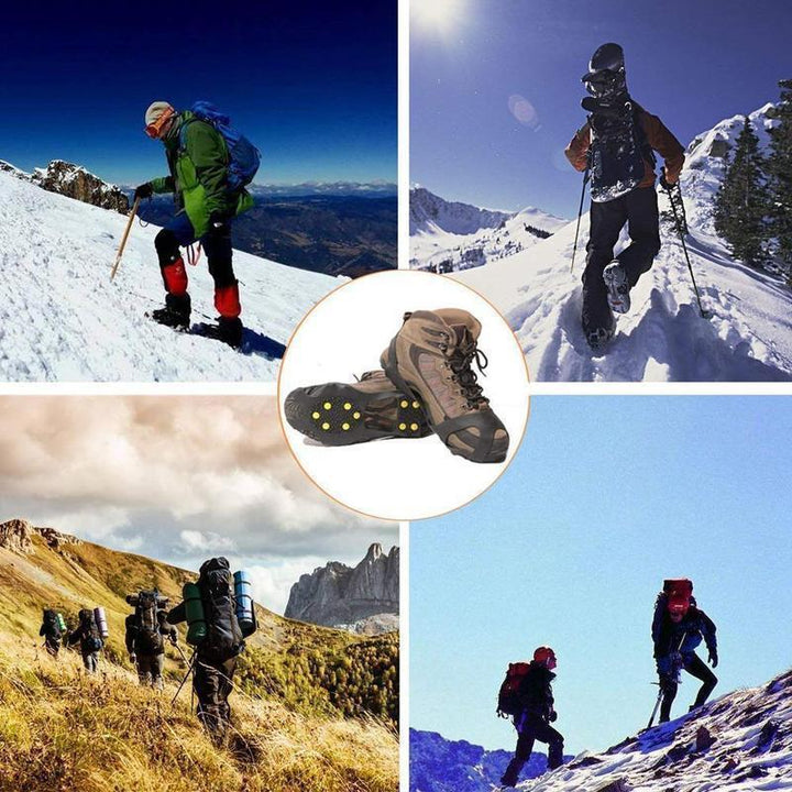 Set von Unisex Eiskrallen, rutschfeste Spikes für Schuhe, Winterzubehör für sicheres Gehen.