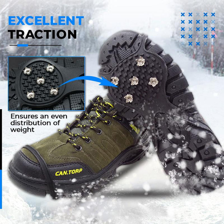 Robuste Spikes für Schuhe, bieten maximale Sicherheit & Traktion auf gefrorenem Untergrund & Schnee.