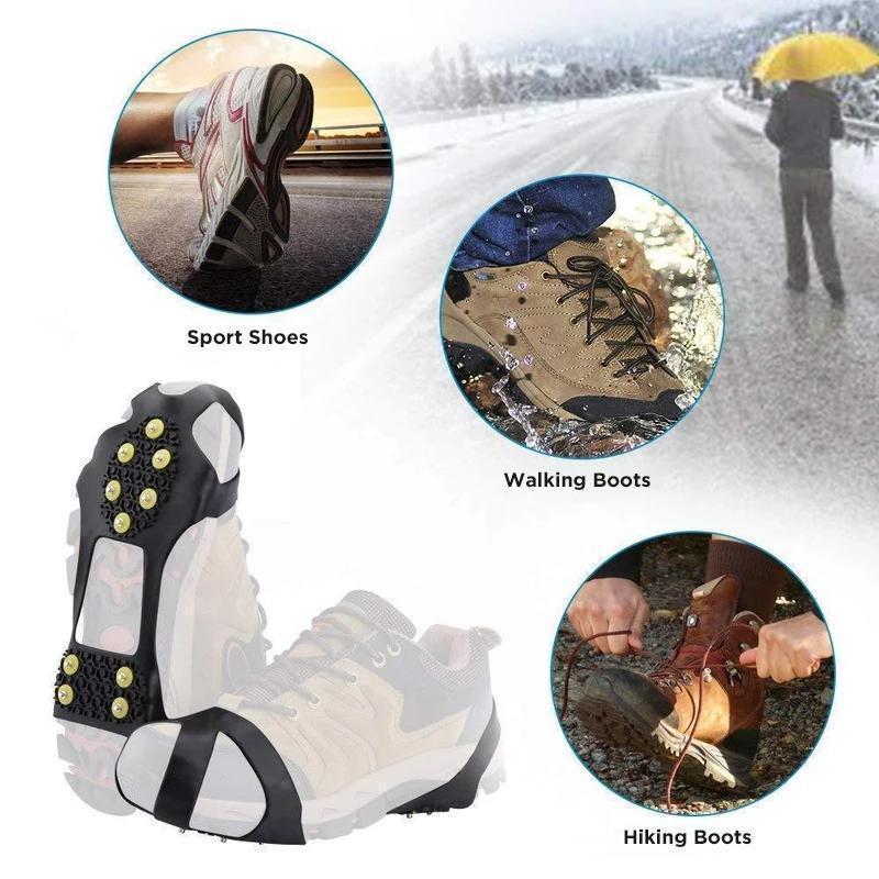 Winterzubehör: Rutschfeste Eiskrallen & Spikes für Schuhe, hohe Traktion auf Eis & Schnee, unisex.