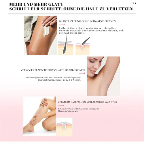 Innovatives Enthaarungsspray für glatte Haut ohne Rasierklingen oder Schmerzen; perfekte Körperpflege.