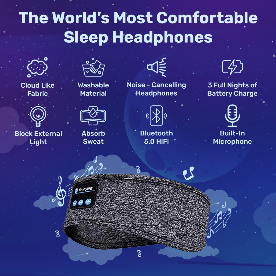Kabellose Bluetooth Schlaf-Kopfhörer: Unisex Schlafband für tiefen Schlaf & Entspannung. Perfekt für Audio-Streaming & Reisen.
