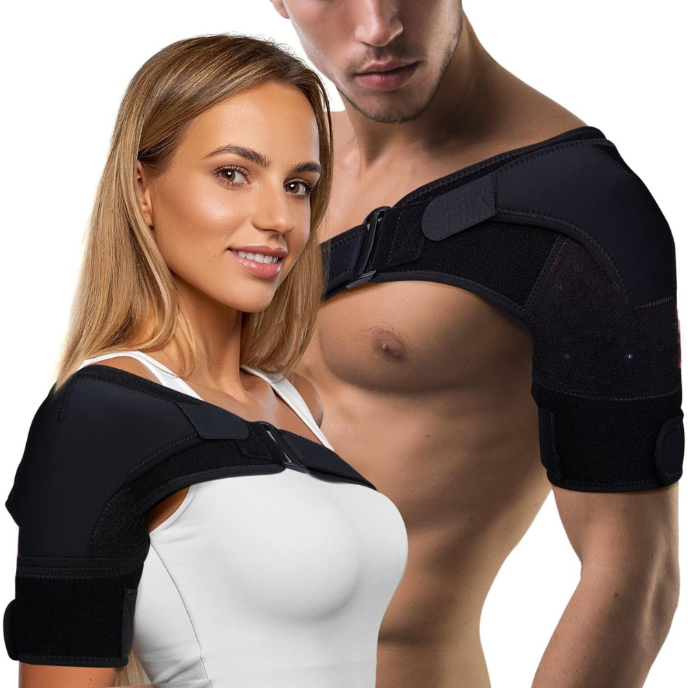 Unisex Schulterstütze für sofortige Schmerzlinderung & Stabilität. Verstellbar, atmungsaktiv & ergonomisch.