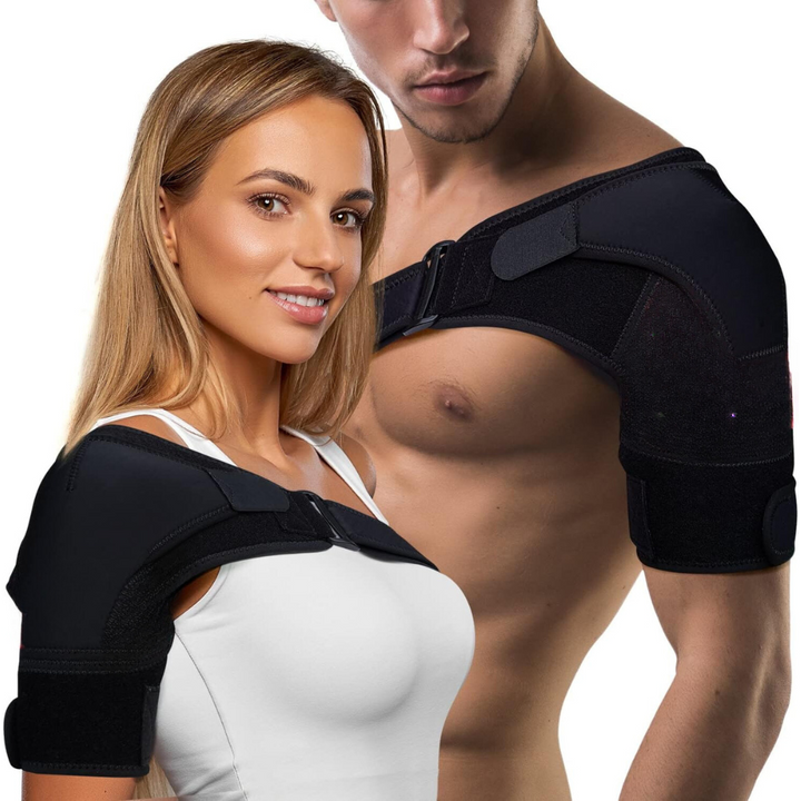 Unisex Schulterstütze für sofortige Schmerzlinderung & Stabilität. Verstellbar, atmungsaktiv & ergonomisch.