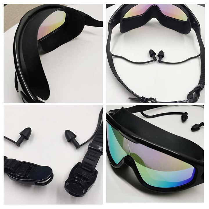 Leistungsstarke Schwimmbrille mit Anti-Beschlag. UV-Schutz, 180° Weitblick für Sportler.