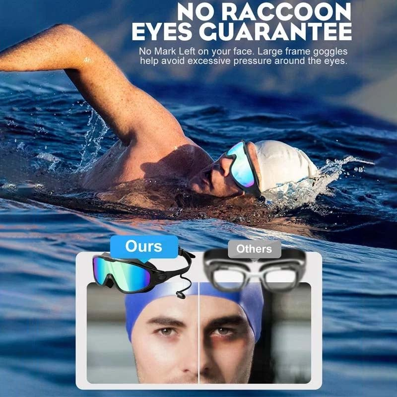 Klare Schwimmbrille mit 180° Weitwinkel. Anti-Beschlag & UV-Schutz für komfortables Schwimmen.