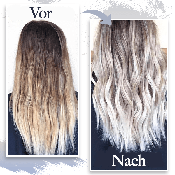 Anwendung der Unisex Silber Haarfarbe für einheitliche, langanhaltende Tönung und strahlenden Metallic-Glanz. Haarpflege.