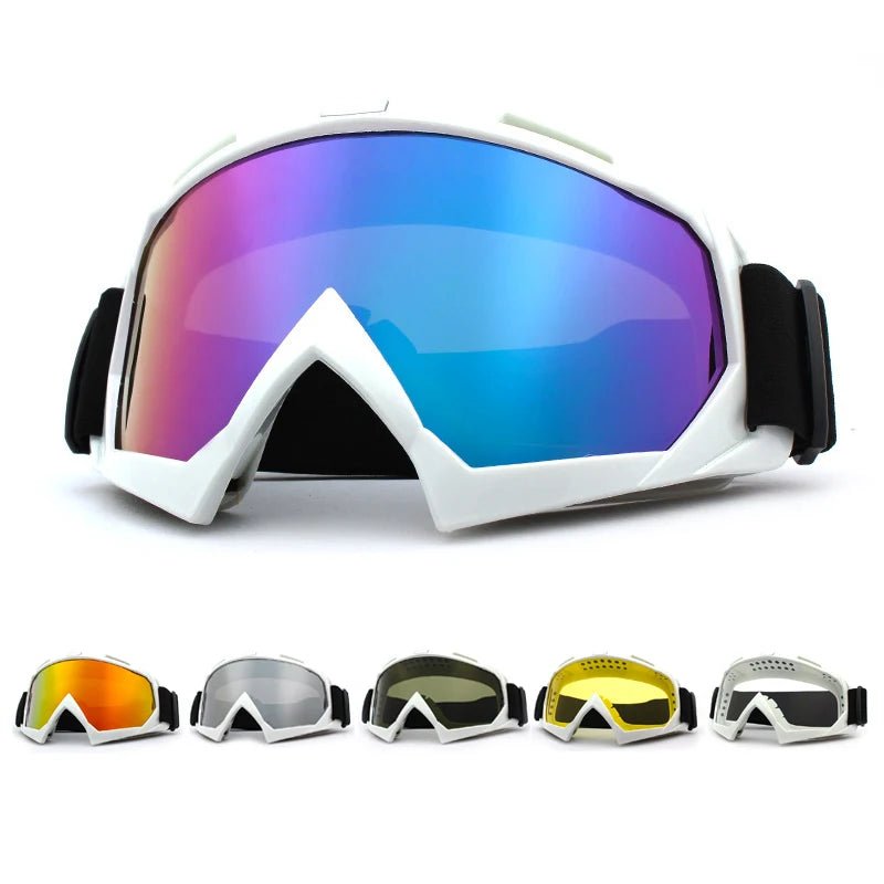 Beschlagfreie Unisex Skibrille mit UV-Schutz, ideal für klare Wintersicht beim Skifahren.
