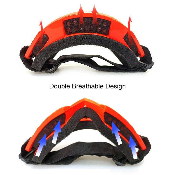 Robuste Unisex Schneebrille mit UV-Schutz, beschlagfrei und winddicht für Outdoor-Wintersport.