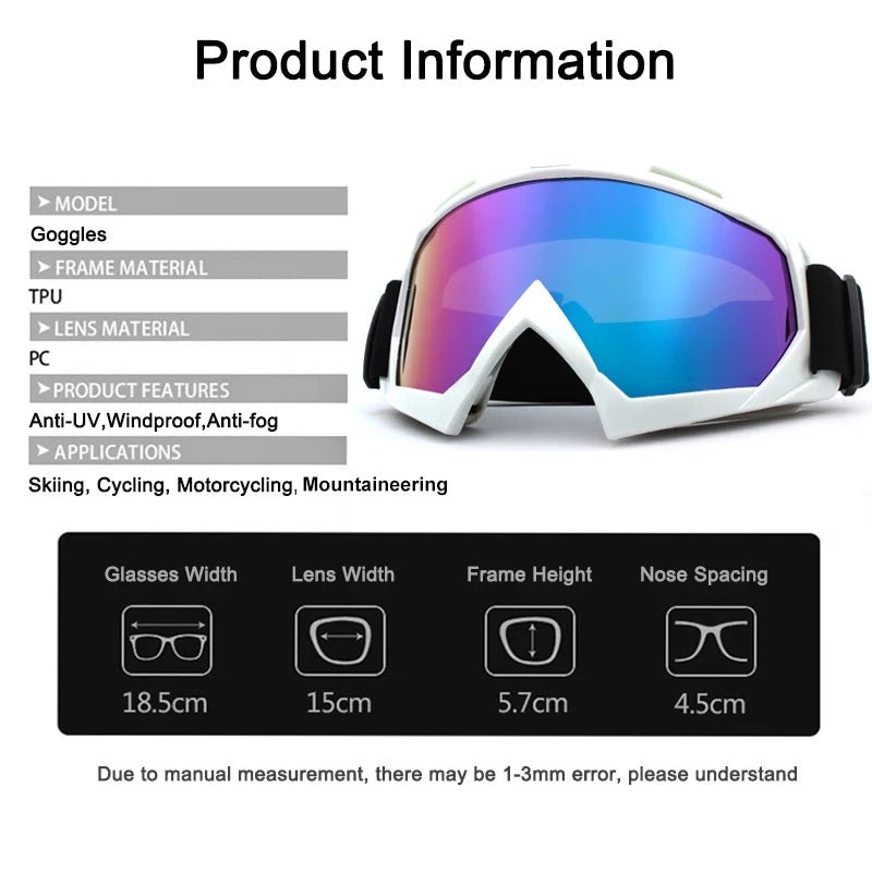Klare Wintersicht mit dieser Unisex Skibrille: winddicht, beschlagfrei, UV-Schutz. Ideal für Piste.