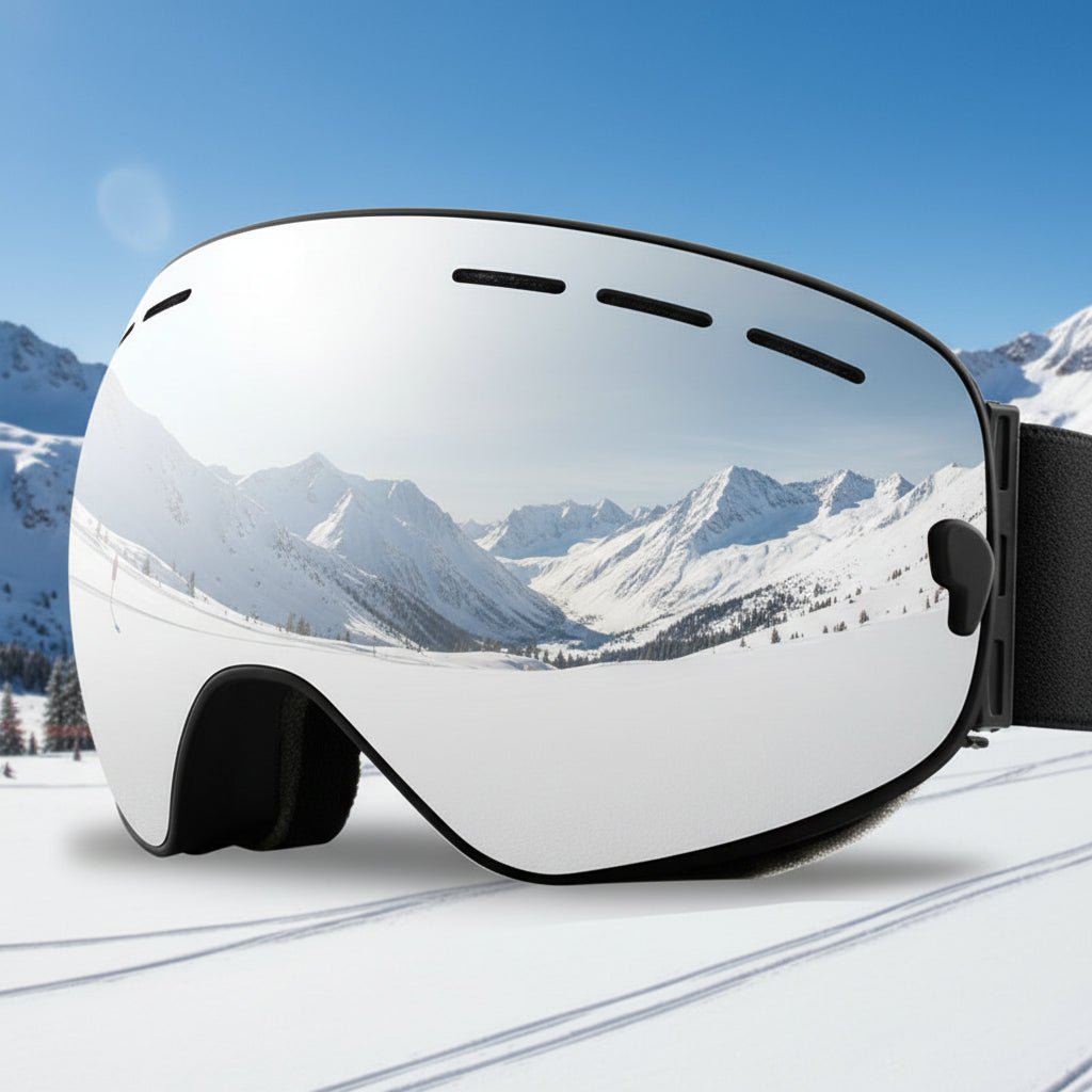 Unisex Skibrille mit Doppellagenglas, antibeschlag & UV-Schutz für Ski & Snowboard im Wintersport.