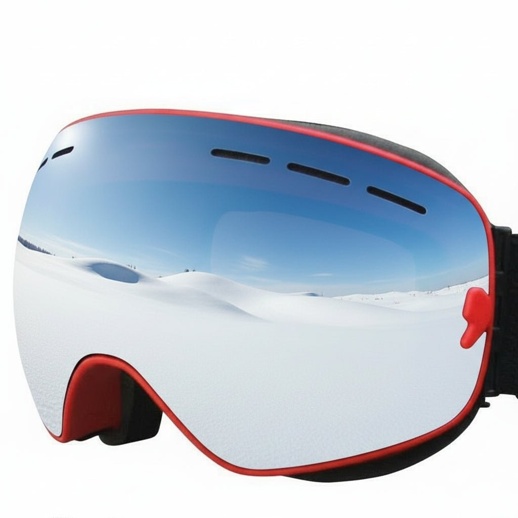 Vielseitige Skibrille für den Schnee, mit doppellagigem Glas und effektiver Antibeschlag-Funktion.