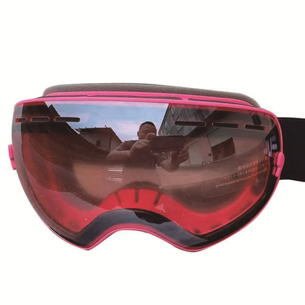 Unisex Skibrille: Antibeschlag, UV-Schutz, helmfest. Perfekt für Wintersport bei Schnee & Kälte.