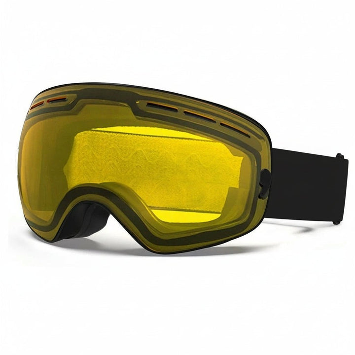 Unisex Skibrille mit schnellem Wechselglas-System, UV400-Schutz, Antibeschlag & Helmkompatibilität.
