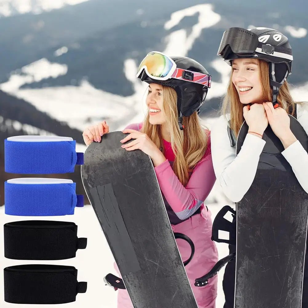 Schutz & sicherer Halt: 2x Unisex Skigurt aus Nylon mit Klettverschluss für Ski- und Snowboard-Transport.