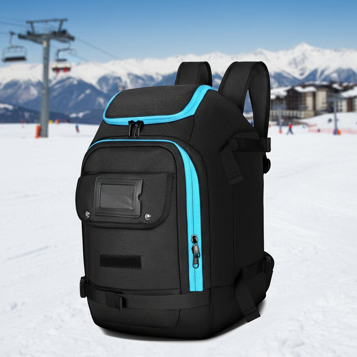 Unisex Skischuhrucksack 50L, wasserdicht, schwarz, für Skiausrüstung, Wintersport & Outdoor. Robustes Reise-Gepäck.