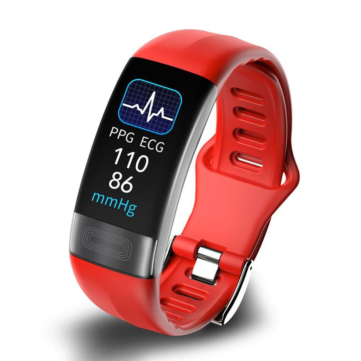 Unisex Smart Armband am Handgelenk. Wasserdichter Fitness Tracker & Gesundheitsarmband mit EKG & Blutdruckmessung.