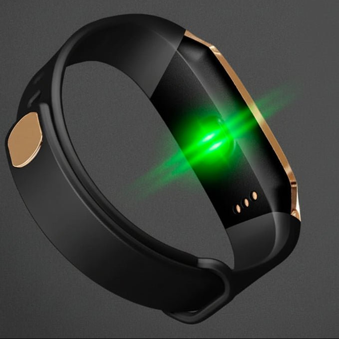 Elegante Unisex Smartwatch mit hellem Display für Fitness, Gesundheit & Smartphone-Benachrichtigungen.