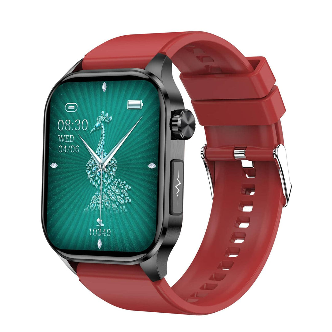 Robustes Smartwatch-Armband, ideal für sportliche Aktivitäten, mit integriertem Herzfrequenzsensor.