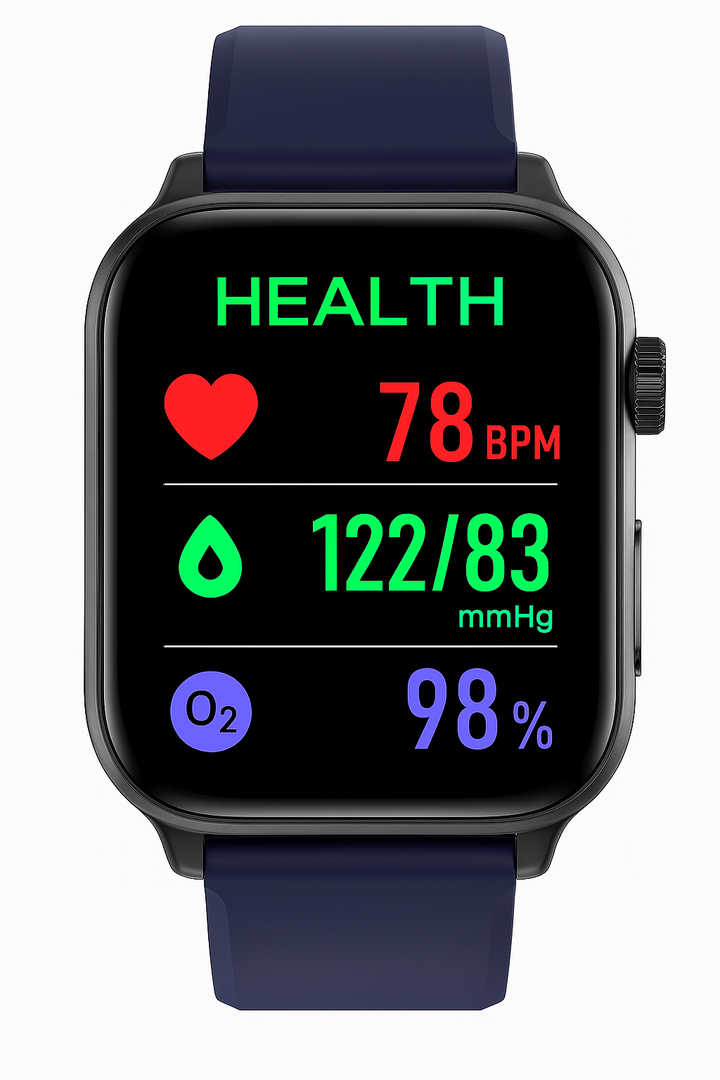 Die Smartwatch misst präzise Herzfrequenz und liefert EKG-Daten für umfassende Gesundheit.