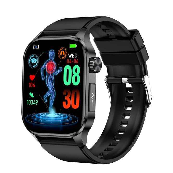 Digitaluhr & Gesundheitsmonitor: Smartwatch erfasst Herzfrequenz, Blutdruck und Schlafqualität.
