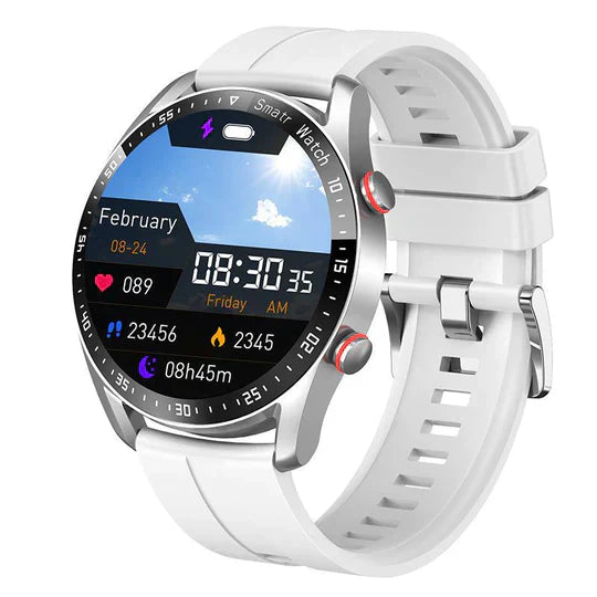 Digitale Gesundheits-Smartwatch mit Blutzucker-, Herzfrequenz- & Sauerstoffsättigungsmessung.