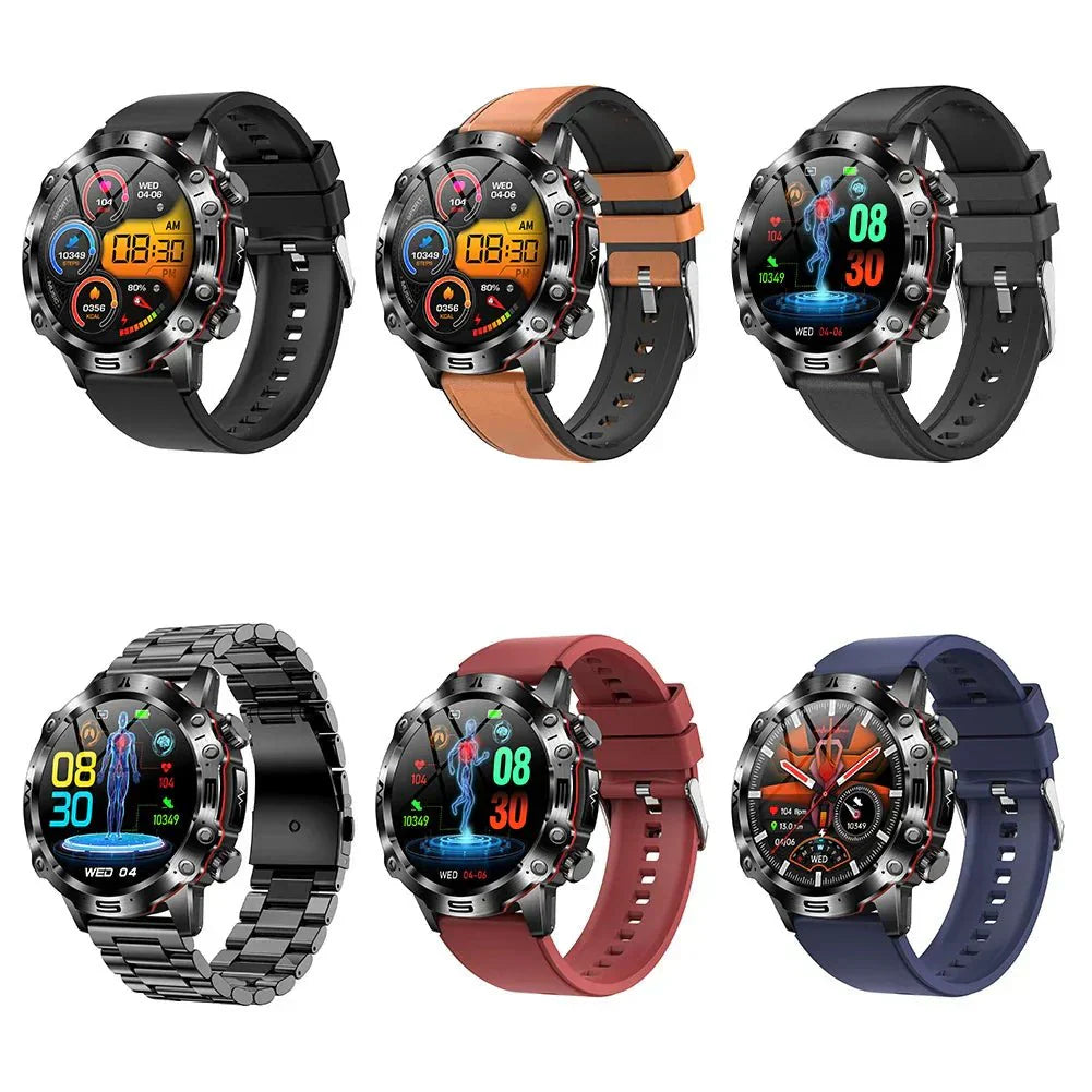 Komfortables Silikonarmband der Unisex Smartwatch; ideal für Sport, Glukose- & EKG-Messung.
