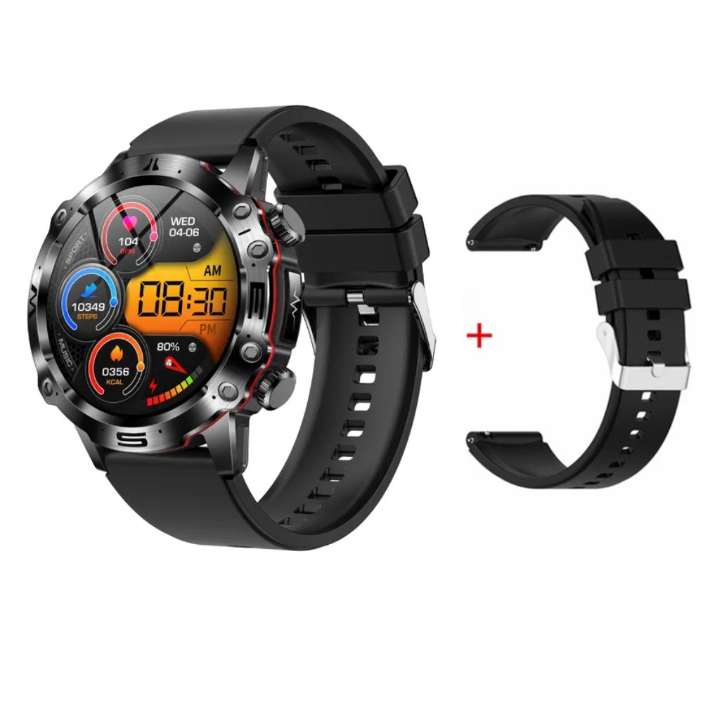 Helles Display der Smartwatch zeigt Glukose-, EKG- & Blutdruckwerte; Ihr persönlicher Gesundheitstracker.
