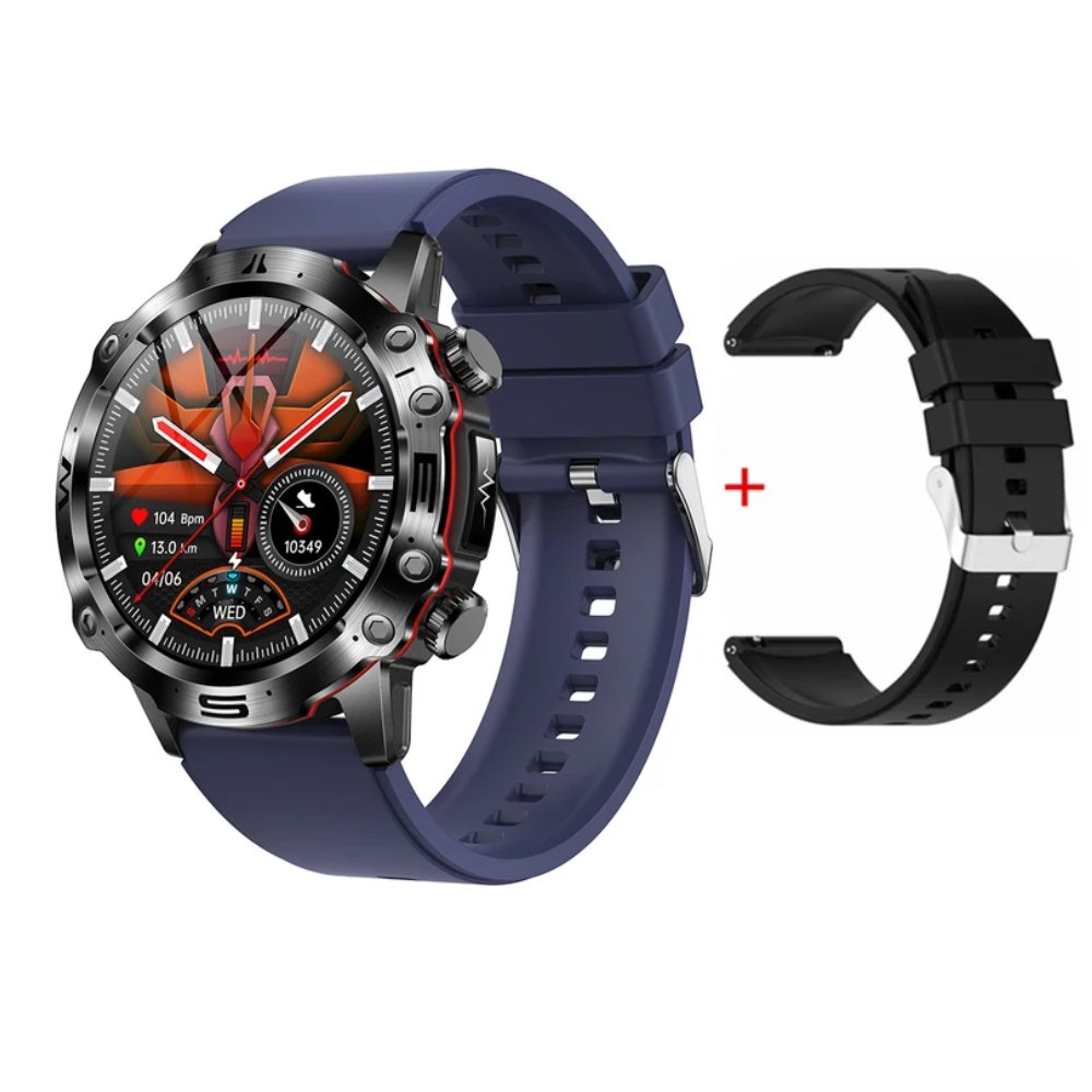 Gesundheitstracker: Smartwatch mit Blutdruck-, Blutsauerstoff-, Schlaf- & Glukosemonitor.