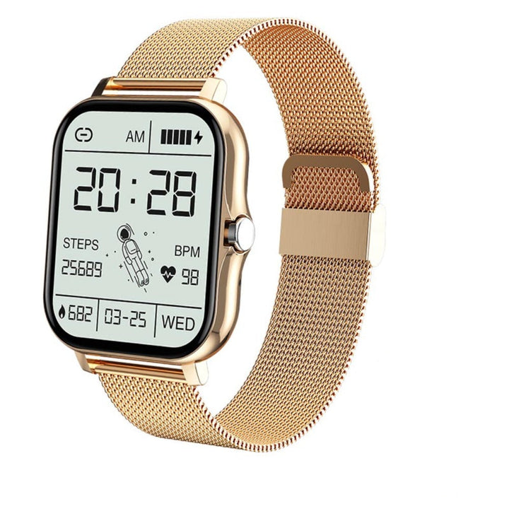 Moderne Fitness Smartwatch für Damen und Herren. Präziser Gesundheitsmonitor, Herzfrequenz- & Schlaf-Tracking.