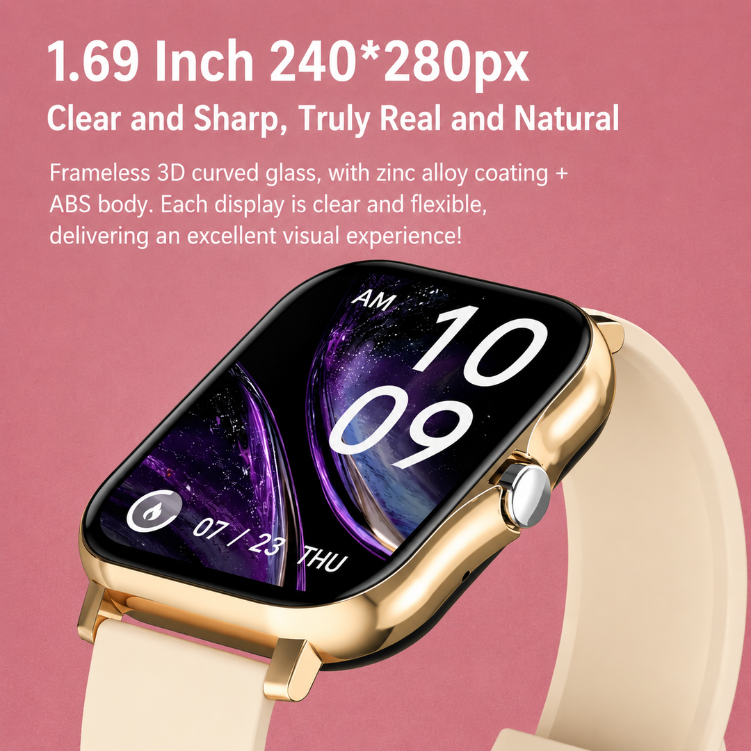 Moderne Smartwatch mit langer Akkulaufzeit, ideal für kontinuierliches Aktivitätstracking den ganzen Tag.