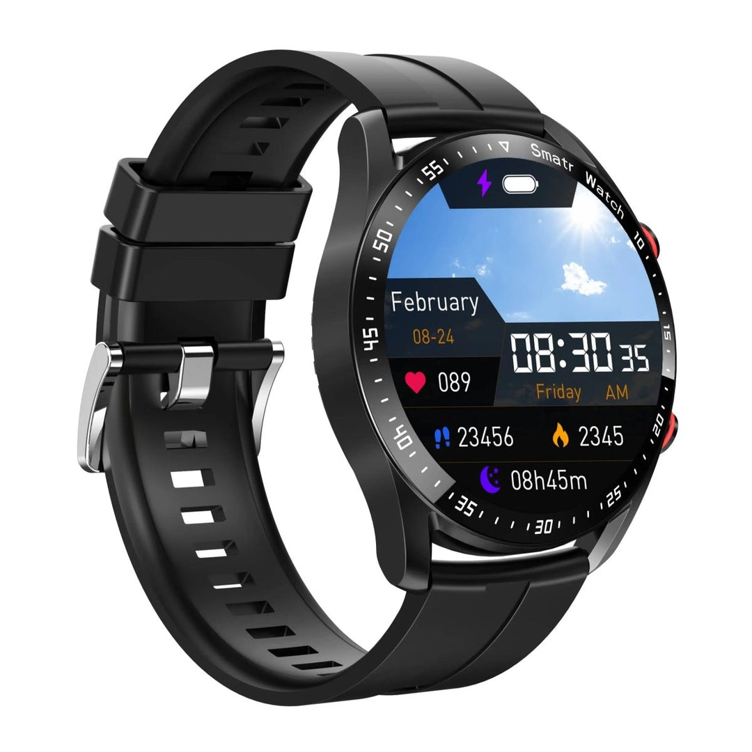 Unisex Smartwatch mit Herzfrequenz- & EKG-Funktion, elegantem Design und Bluetooth Anrufen. Fitnessuhr.