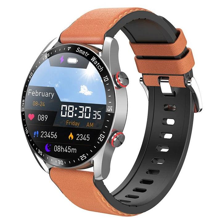 Robuste, wasserdichte Smartwatch mit EKG und Herzfrequenz. Ideal für Schwimmen & Outdoor-Aktivitäten. Technik Wearable.