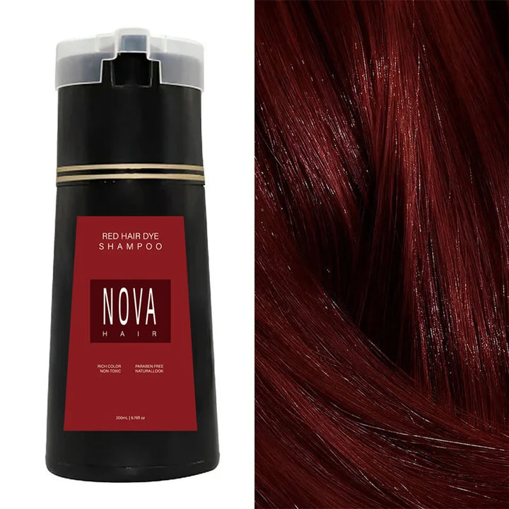 Anwendung des Sofort Färbe Shampoos: Einfaches Auftragen für gleichmäßige, dauerhafte Haarfarbe. Unisex Haarpflege.