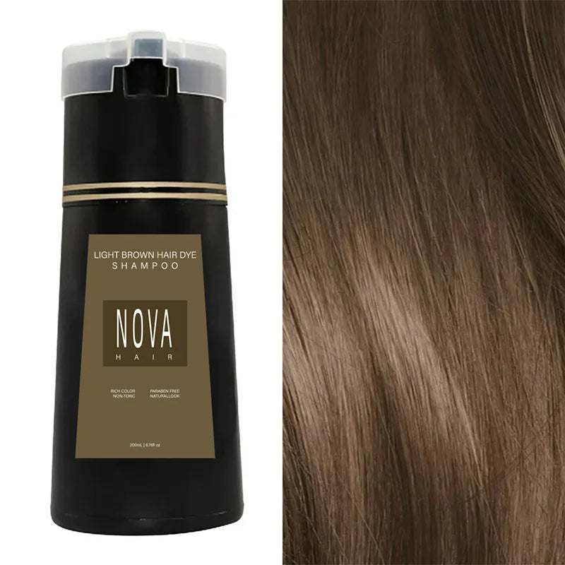 Glänzendes, frisch gefärbtes Haar dank Unisex Sofort Färbe Shampoo. Schnelle, pflegende Farbauffrischung.
