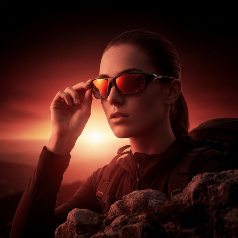 Unisex Solarion Sport-Sonnenbrille, polarisiert mit UV400 Schutz. Ideal für Outdoor-Sport.