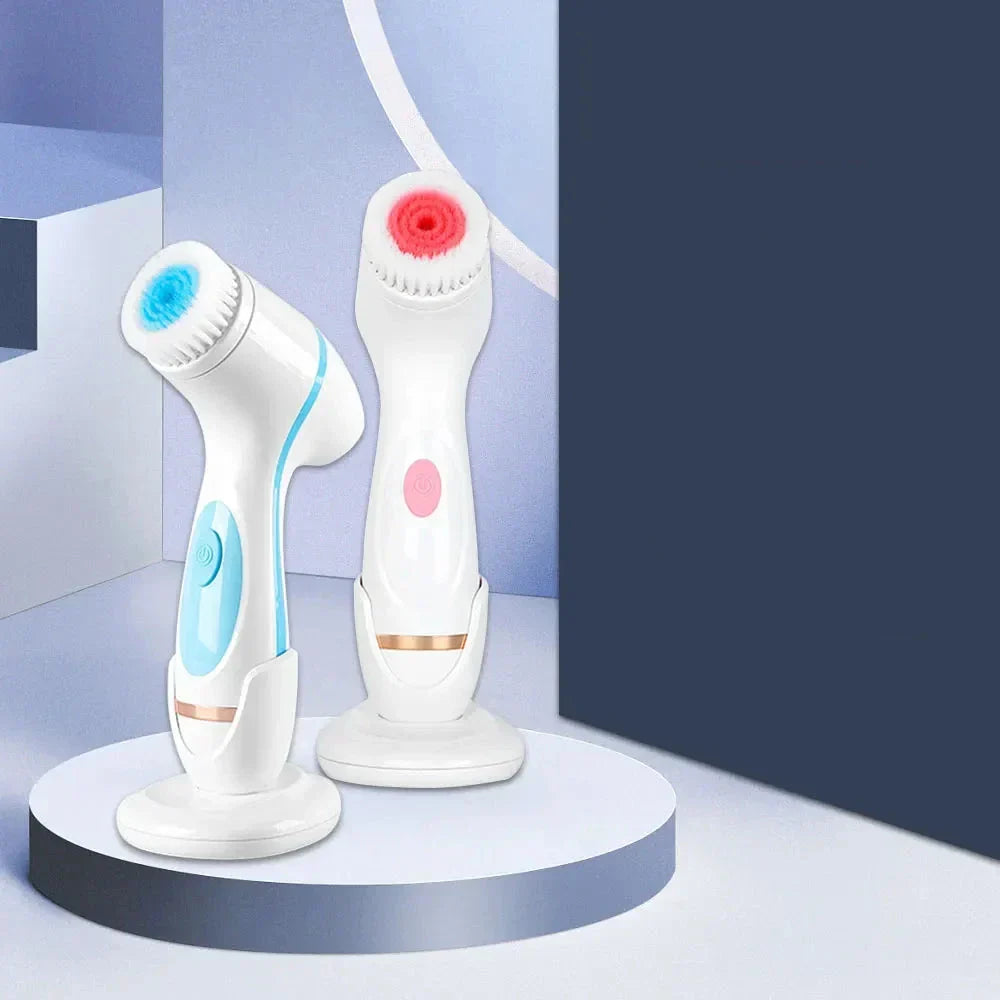 3-in-1 Silikon Gesichtsreinigungsbürste mit Sonic-Technologie für eine sanfte Gesichtspflege.
