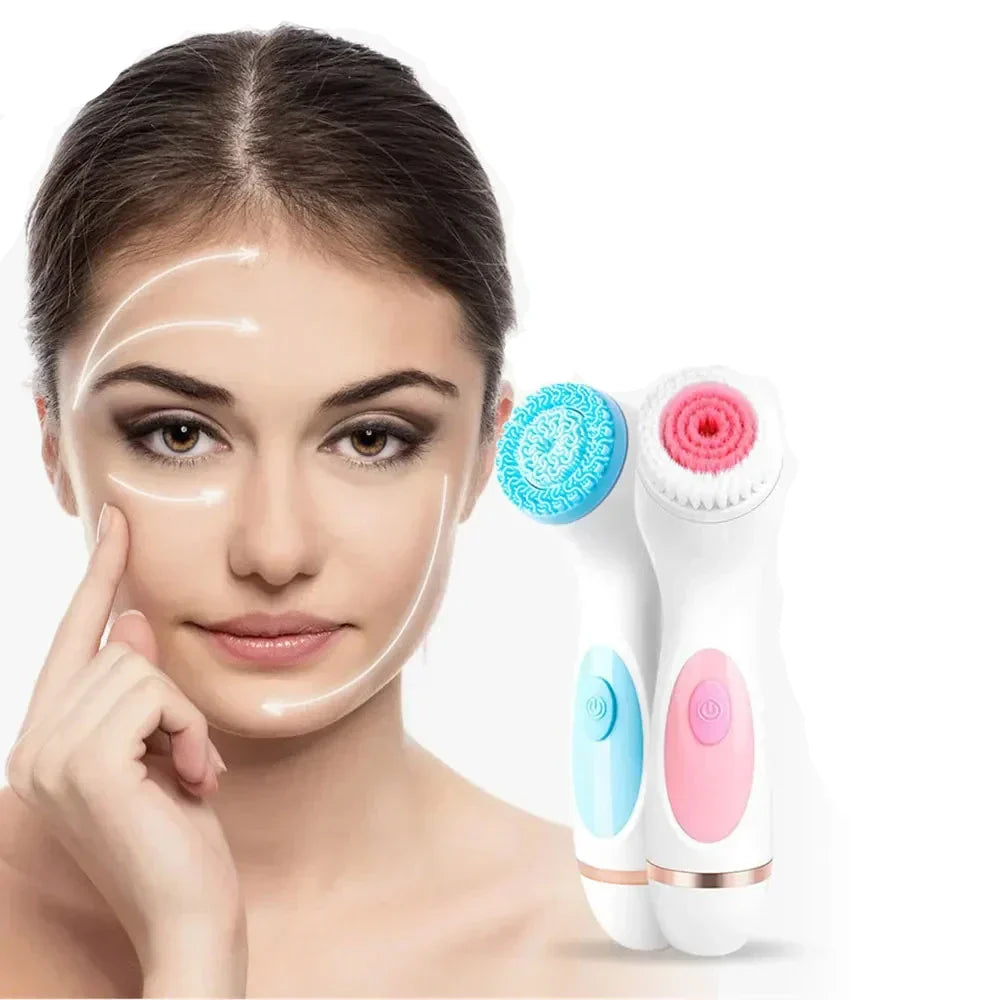 Sanfte Gesichtsreinigung & Massage mit dieser Sonic Silikonbürste für ein Spa-Erlebnis.