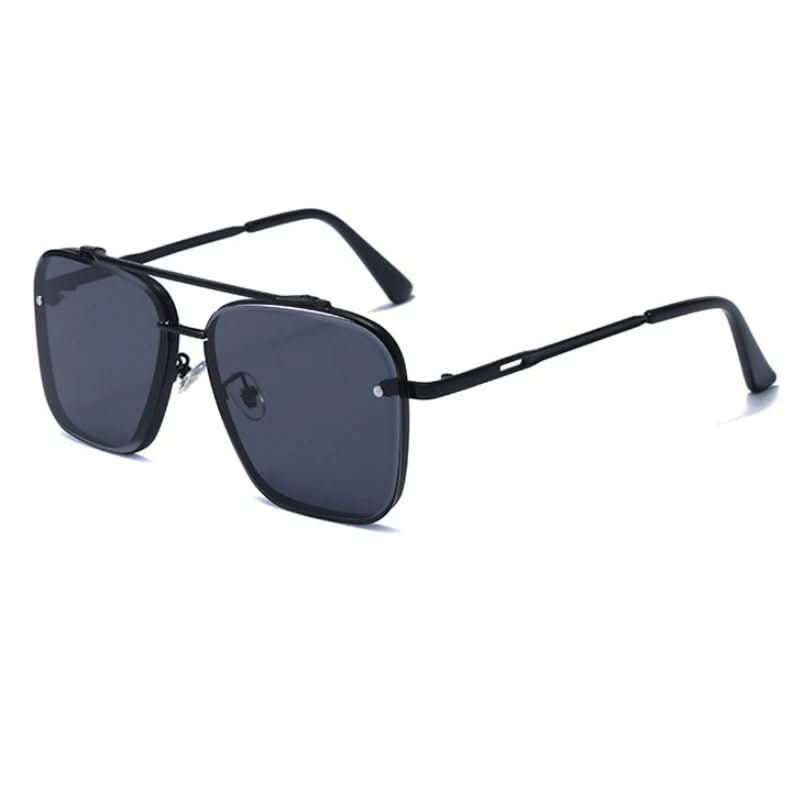Vielseitige Unisex Sonnenbrille: schicker Metallrahmen, moderne Farbverlaufsgläser – ein Must-have Accessoire.