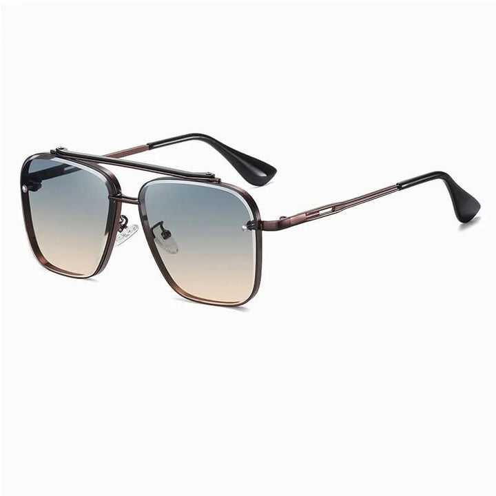 Schützende Sonnenbrille mit Farbverlaufsgläsern und leichtem Metallrahmen. Perfektes Unisex-Accessoire.