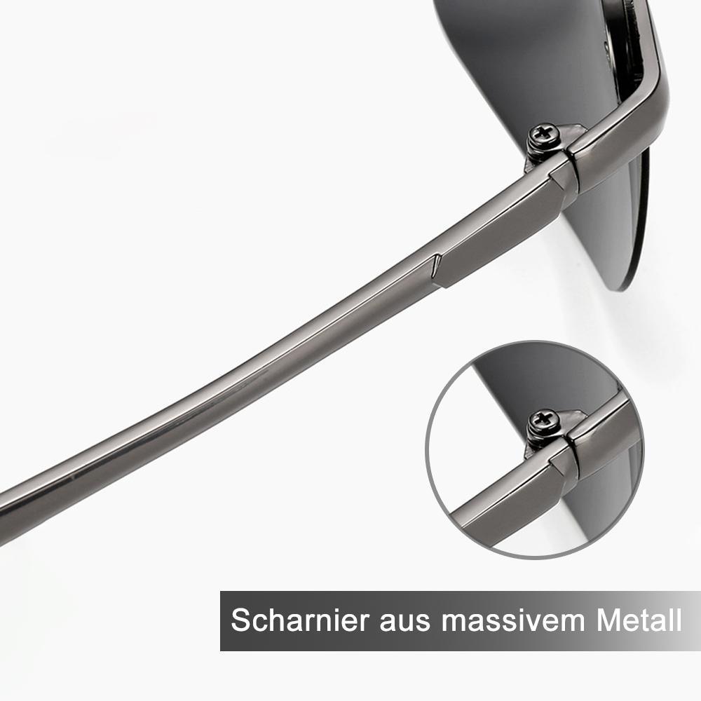 Selbsttönende unisex Sonnenbrille für Outdoor-Sport. Polarisierte Gläser, UV-Schutz, leicht. Perfekt zum Radfahren & Fahren.