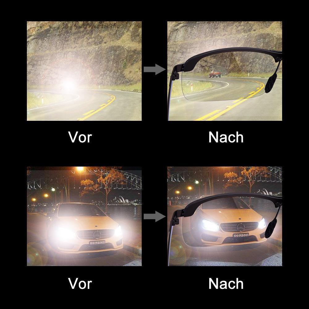 Vielseitige unisex Sonnenbrille: polarisiert, selbsttönend, leicht. Bietet UV-Schutz für alle Outdoor-Aktivitäten.