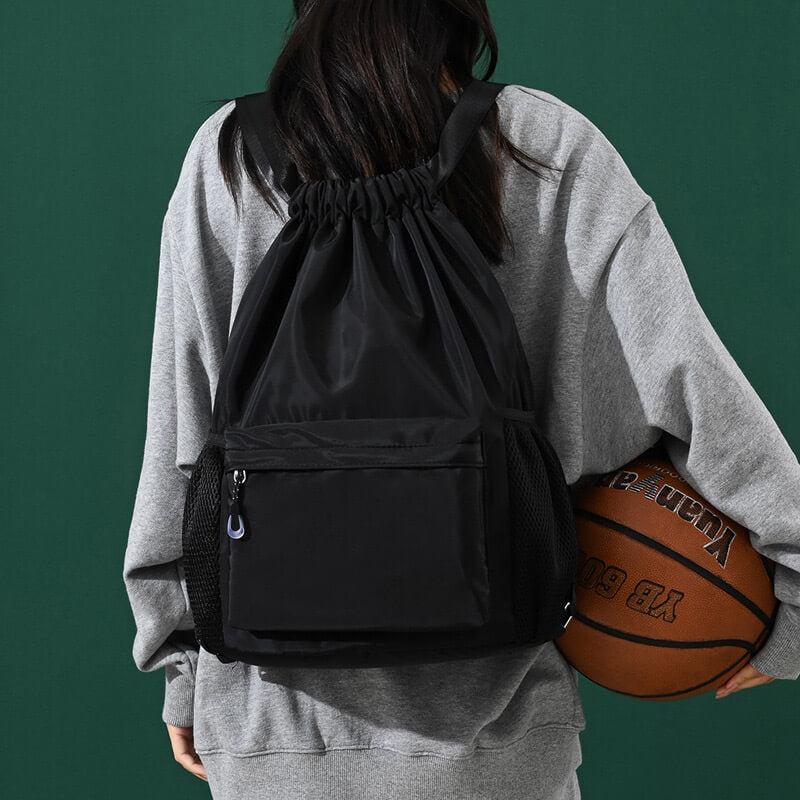 Strapazierfähiger Polyester Sport-Kordelzug-Rucksack, wasserabweisend für jedes Wetter.