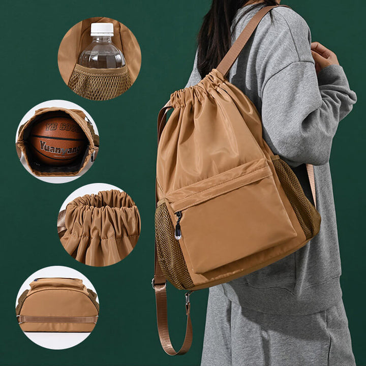 Praktischer Kordelzug-Sportrucksack für Fitnessstudio, Sport & Outdoor-Aktivitäten.