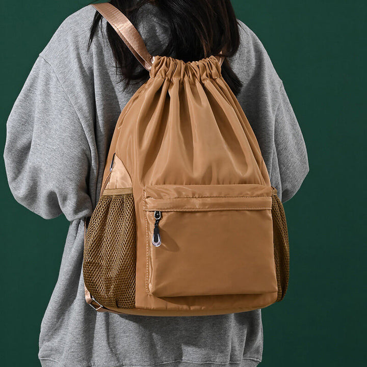 Leichter Polyester Kordelzug-Rucksack, robust & perfekt für Gymtasche und Wandern.