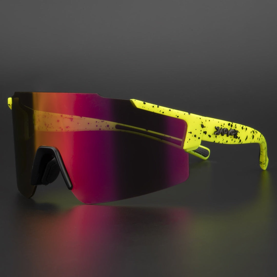 Vielseitige Unisex Sport-Sonnenbrille für Fahrradfahren, Laufen & Outdoor-Sport. Mit UV-Schutz & verspiegelten Gläsern.