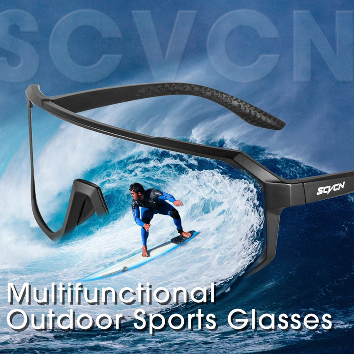 Sportliche Sonnenbrille mit UV400, ideal als Fahrradbrille und Laufbrille.
