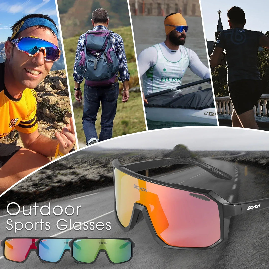 UV400 geschützte Sportbrille für Outdoor Aktivitäten, leicht & bequem.