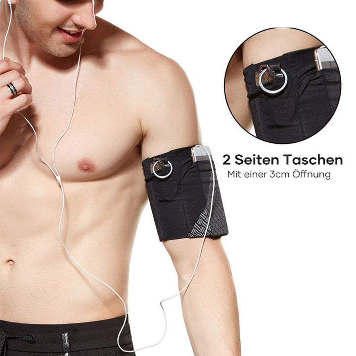 Leichtes Handgelenk-Sportarmband für Wertsachen, Handy & Schlüssel beim Sport & Laufen.