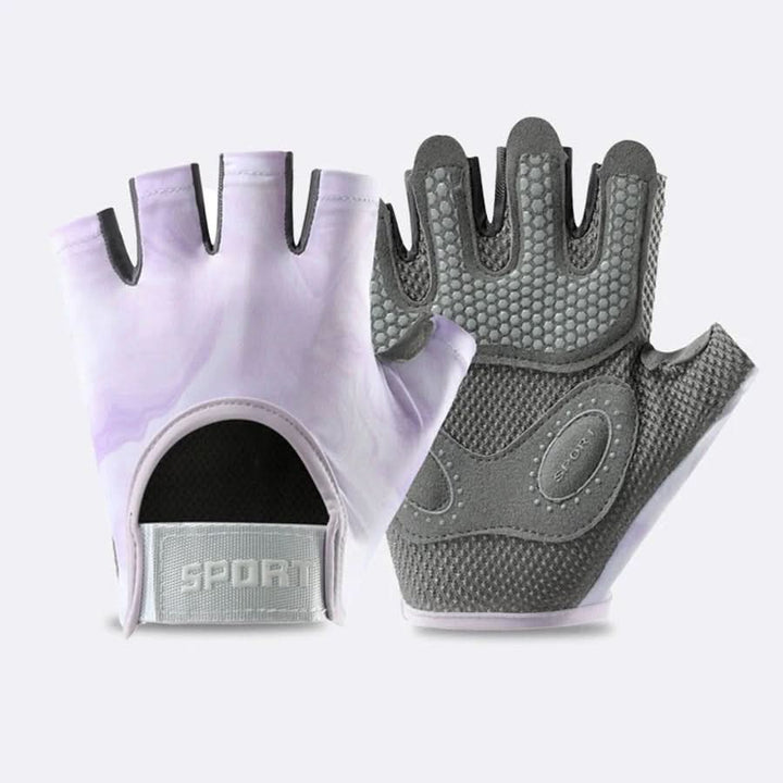 Atmungsaktive Sporthandschuhe für Kraftsport. Unisex Halbfinger Design für besten Grip.