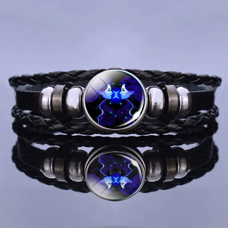 Leuchtendes Unisex Sternzeichen-Armband mit Lapislazuli & Sodalith, schützt & stärkt deine Aura.
